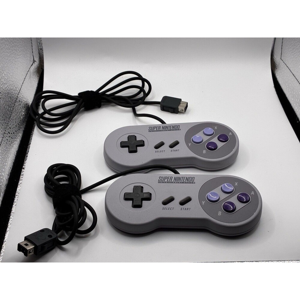 Lot of 2 Super Nintendo SNES Classic Mini Controller OEM Authentic - Tested!